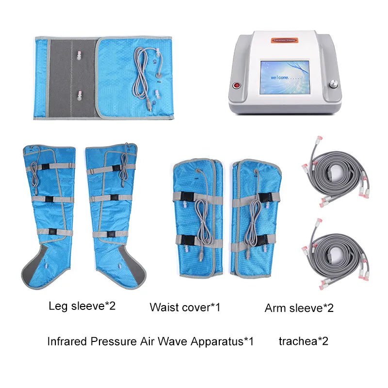 2 in 1 Far Infrared Pressotherapy Machine Lymphatic Drainage Detox Air Pressure Full Body Masssge Slimming Suit Physical Therapy Machine - CSTrueBeauty