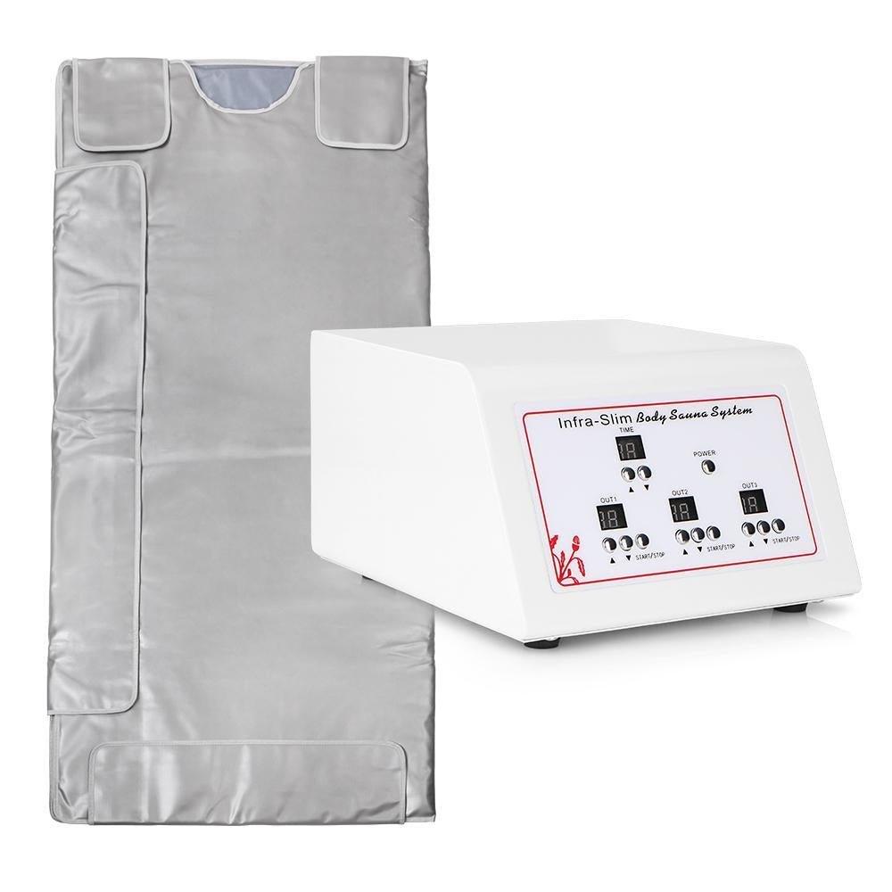 3 Zone Far Infrared FIR Sauna Slimming Blanket Weight Lose Spa Detox Anti-aging Fat Reduce Machine Spa - CSTrueBeauty