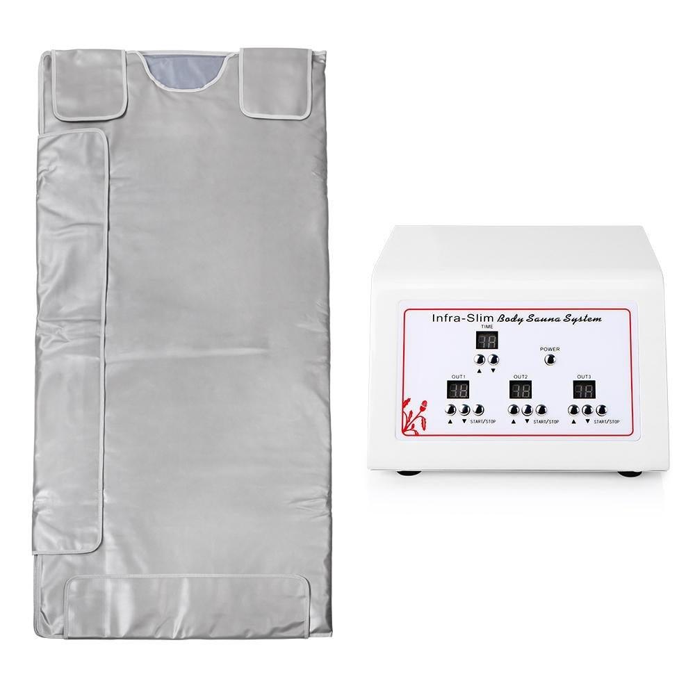 3 Zone Far Infrared FIR Sauna Slimming Blanket Weight Lose Spa Detox Anti-aging Fat Reduce Machine Spa - CSTrueBeauty