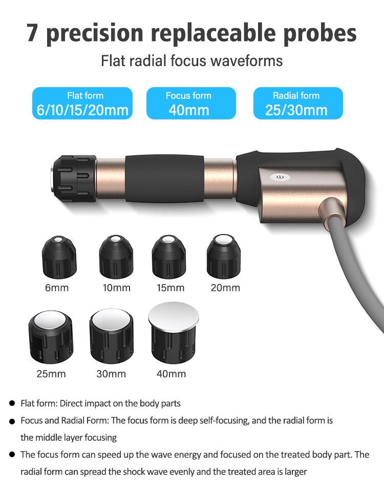 Air Pressure Shockwave Therapy Pneumatic Shockwave Focal Extracorporeal Shockwave for Erectile Dysfunction Pain Relief - CSTrueBeauty