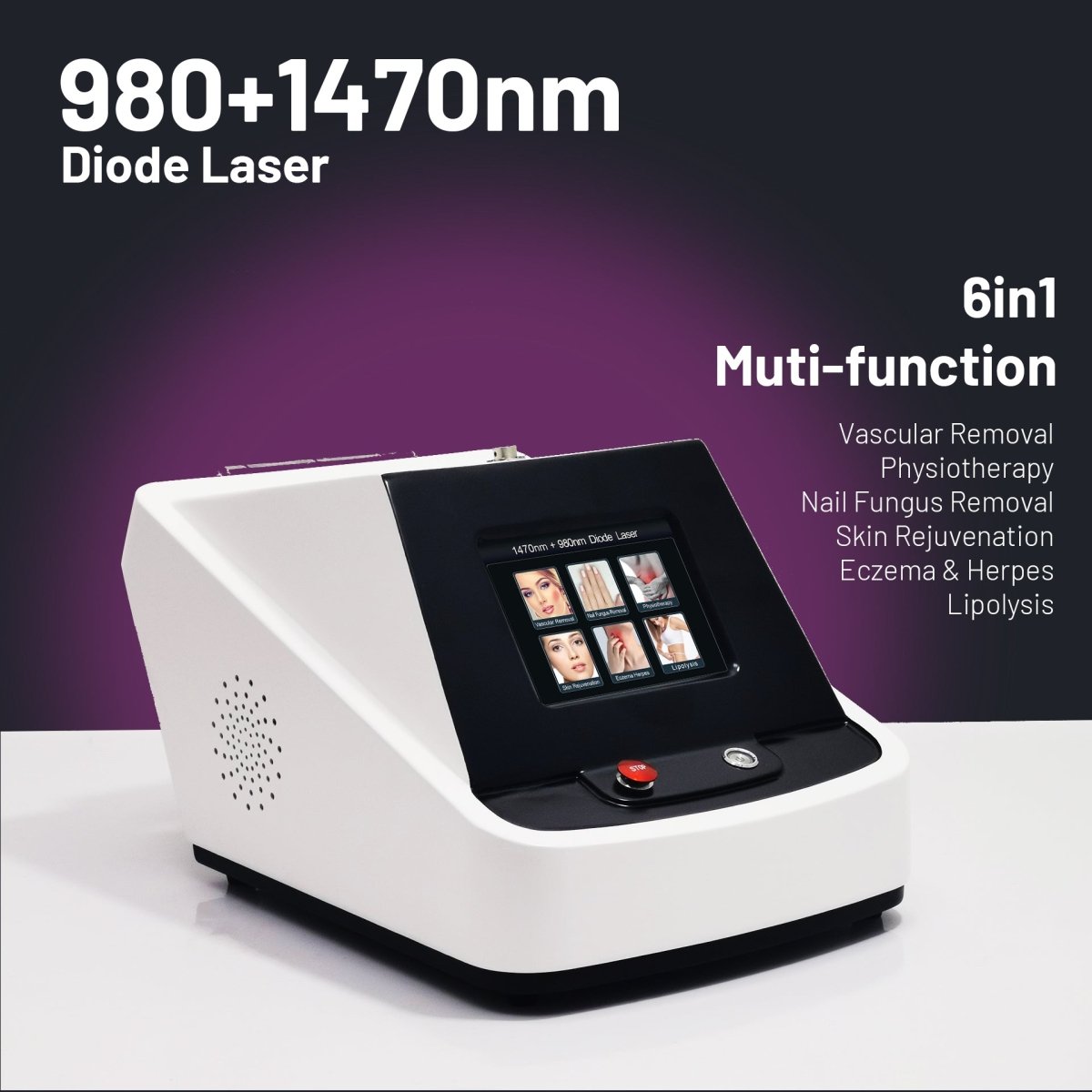 Dual Wavelength 1470nm + 980nm Diode Laser Machine – 23W High Power Laser for Vascular Removal, EVLT, Nail Fungus & Skin Rejuvenation - CSTrueBeauty