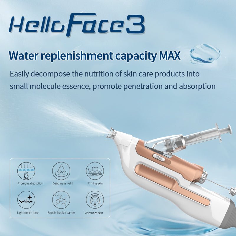 Hello Face3 High Pressure Non-invasive Water Light Instrument Spray Replenishment Introduction Machine - CSTrueBeauty