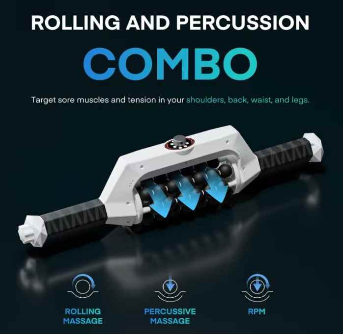 Micro-Vibration Fascia Roller With Silicone Ball For Back To Boost Metabolism USB Rechargeable Roller Slimming Machine - CSTrueBeauty