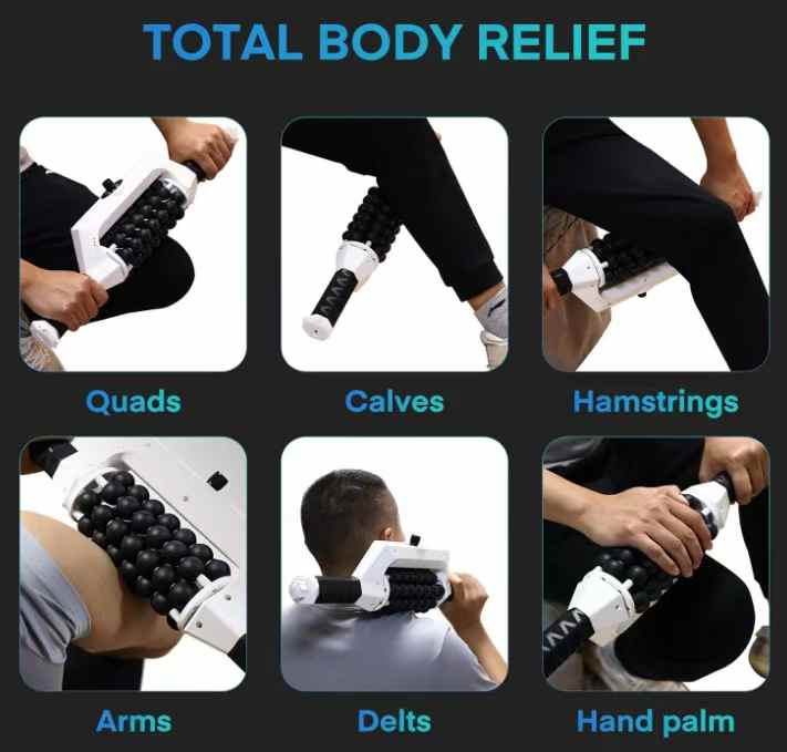 Micro-Vibration Fascia Roller With Silicone Ball For Back To Boost Metabolism USB Rechargeable Roller Slimming Machine - CSTrueBeauty
