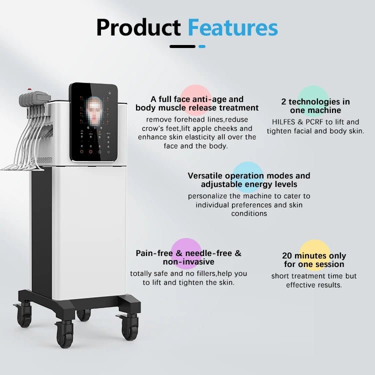 New Technology Non-invasive HILFES PCRF RF Wrinkle Removal MFFFACE Muscle Sculpting EMS Pads Face Lifting Machine - CSTrueBeauty