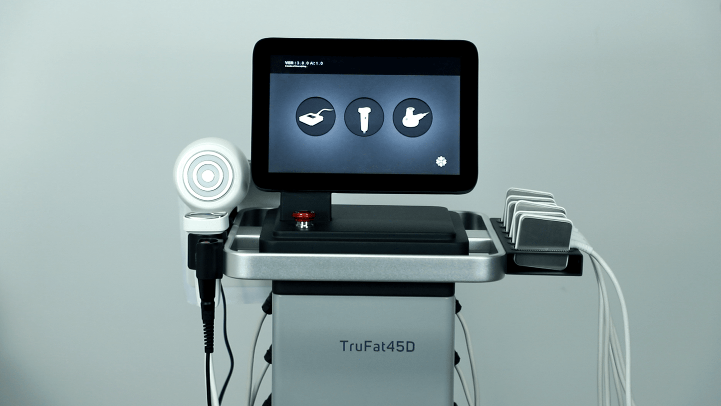 Vertical Radio Frequency Trusculpt RF 2Mhz Heat Fat Dissolving Lose Weight Trufat Body Shaping Machine with 6 Fat Loss Pads - CSTrueBeauty