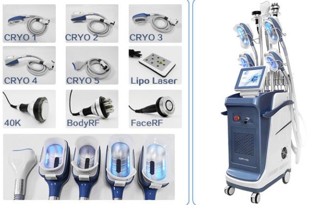 360 fat freezing cryolipolysis 5 handles vertical RF Cavitation Combined machine - CSTrueBeauty