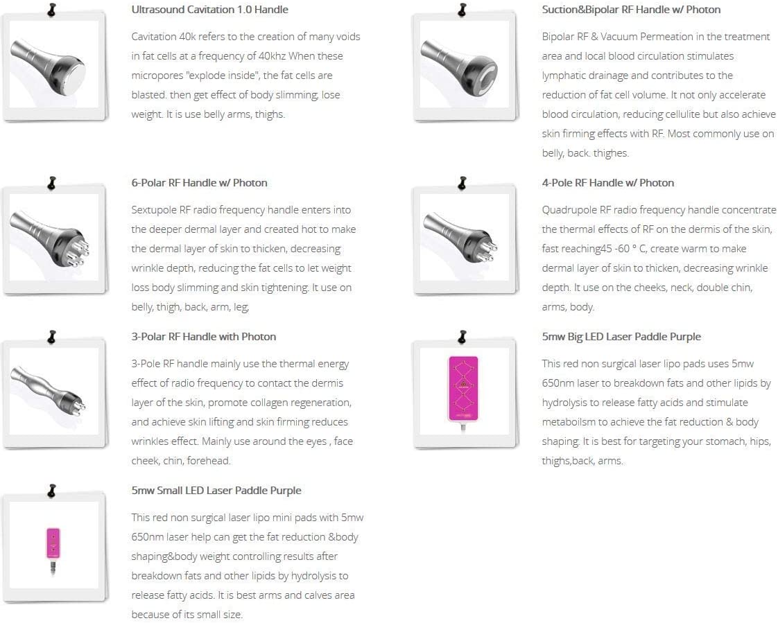 40K ultrasonic cavitation slimming machine for body shape with red light therapy - CSTrueBeauty