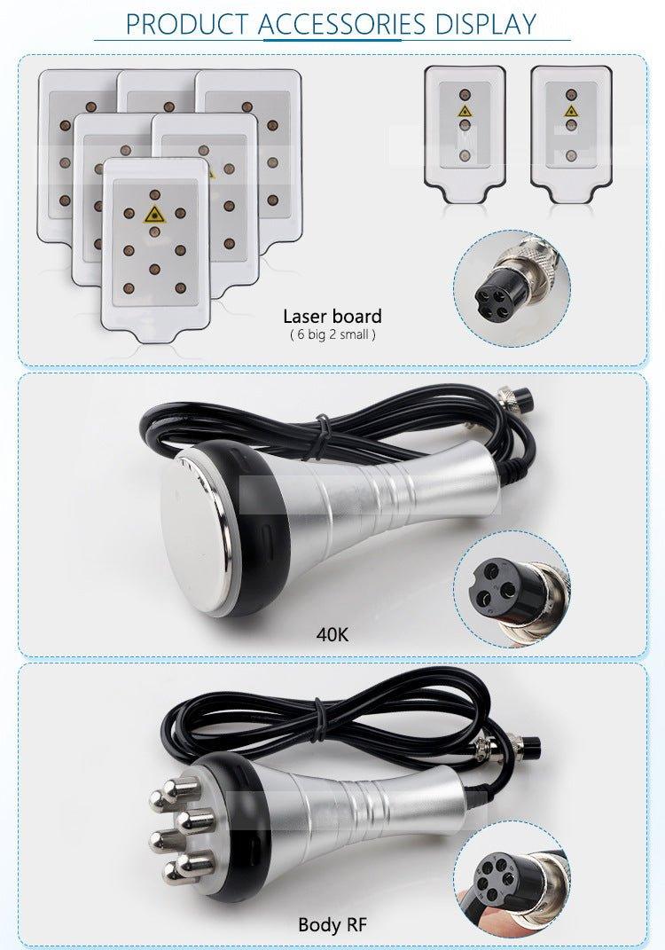6in1 Cavitation Ultrasonic RF Beauty Cellulite Removal Fat Reduction Lipo Laser Slim Machine - CSTrueBeauty