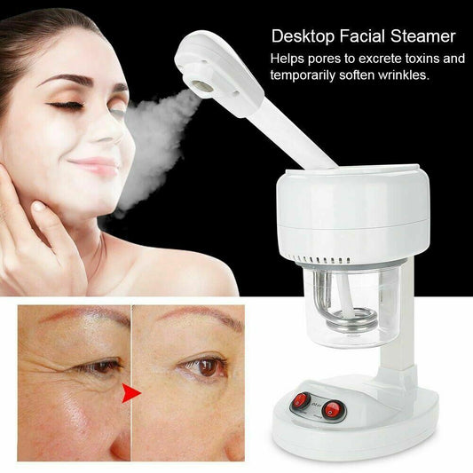 Facial Steamer Portable Ion Vapour Skin Tightening Ozone Steamer Spa Home Use Aromatherapy - CSTrueBeauty