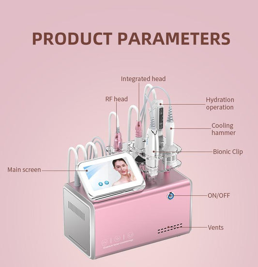 Multifunctional 5 in 1 Skin Care RF Lifting EMS Mesotherapy Facial Machine Skin Rejuvenation Vacuum Hydration beauty machine - CSTrueBeauty