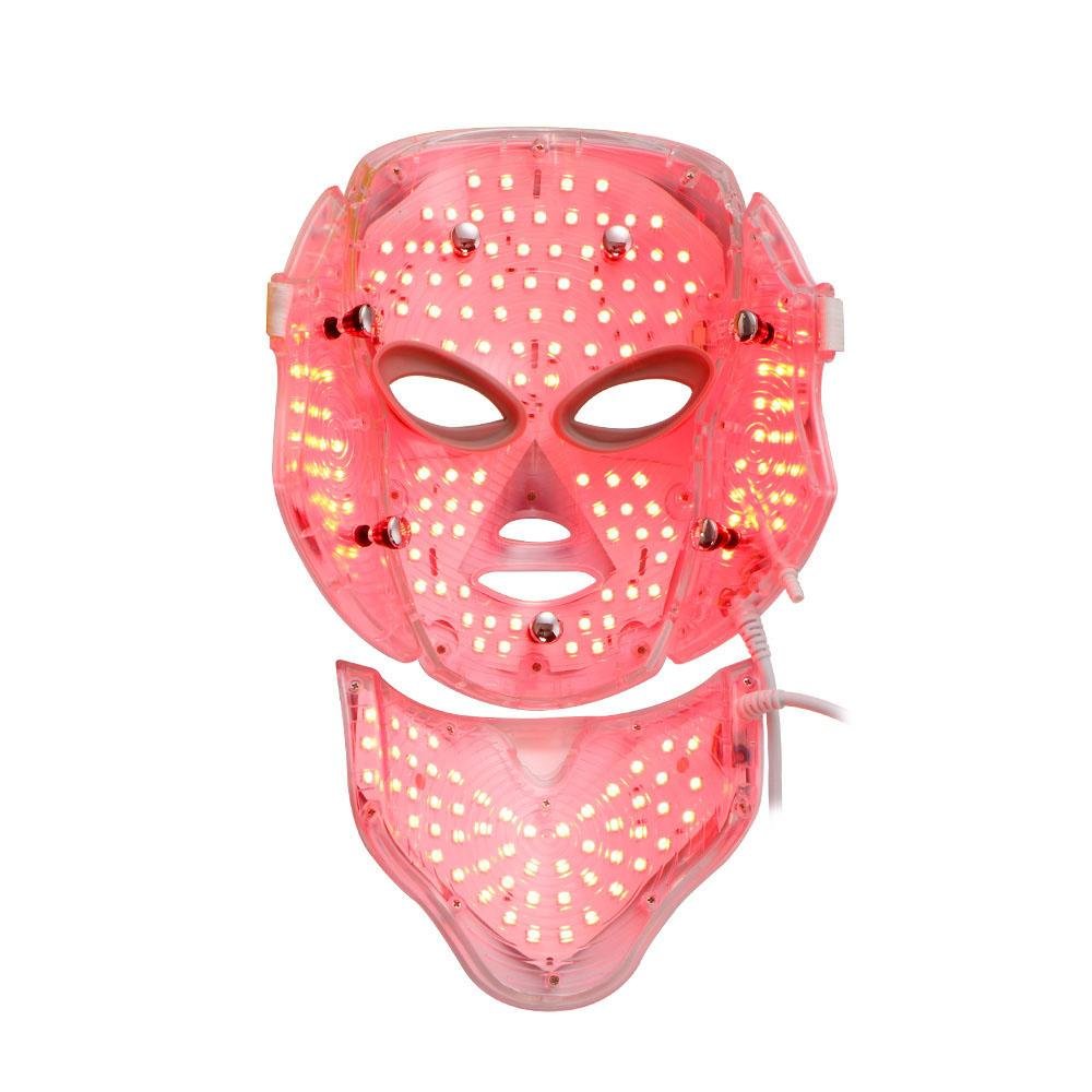 PTD Photon LED Face and Neck Mask 7 Color LED Treatment Skin Whitening Firming Facial Beauty Mask Electric Anti Aging Mask - CSTrueBeauty