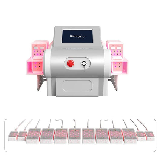 144 Diodes 650nm and 980nm Lipolaser Machine+microcurrent 12 Pads Ems Lipo Laser Slimming Machine - CSTrueBeauty