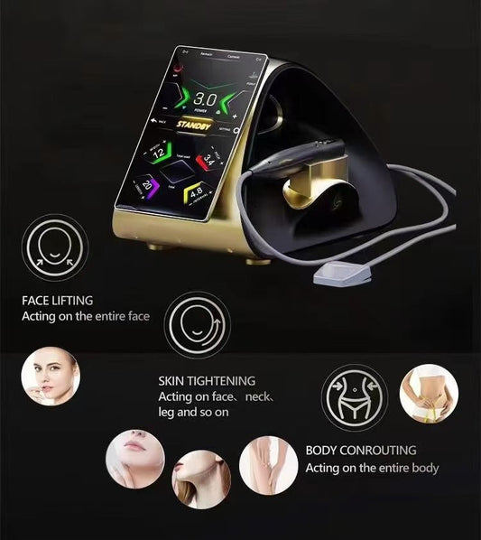 Professional 13D 18D HIFU beauty machine with dual handpieces for face and body