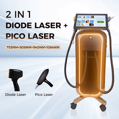 Dual Handle 808nm Diode Laser Hair Removal Machine for Professional Use - CSTrueBeauty