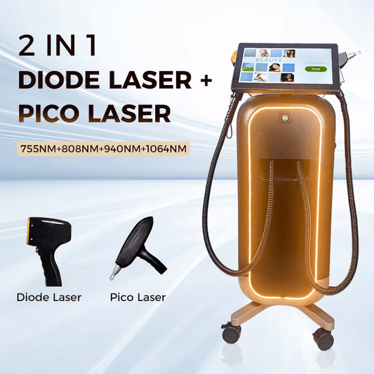 Dual Handle 808nm Diode Laser Hair Removal Machine for Professional Use - CSTrueBeauty