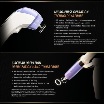 Painless 7D Hifu 9D Hifu TT MPTSTL Machine Device Face Lifting Wrinkle Removal Body Slimming Anti-wrinkle - CSTrueBeauty