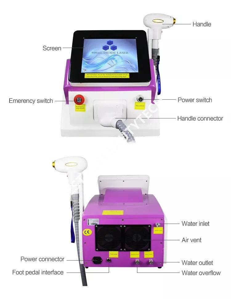 Professional Permanent Hair Remover 808 Diode Laser 808nm Hair Removal Machine - CSTrueBeauty