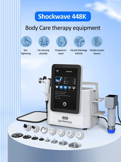 RET CET Tech Physiotherapy Machine Fat Removal Plus Shockwave Therapy with 5 Work Heads Skin Tightening Features - CSTrueBeauty