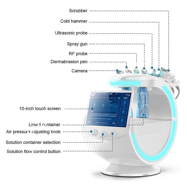 Ultrasonic Skin Scrubber Aquabrasion Elite RF Cryo Therapy Machine - CSTrueBeauty
