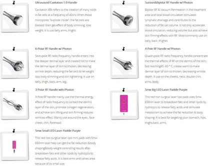 40K ultrasonic cavitation slimming machine for body shape with red light therapy - CSTrueBeauty