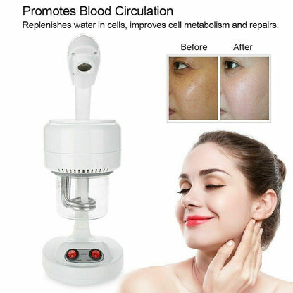 Facial Steamer Portable Ion Vapour Skin Tightening Ozone Steamer Spa Home Use Aromatherapy - CSTrueBeauty