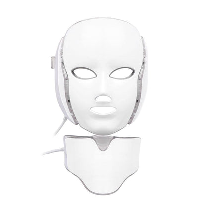 PTD Photon LED Face and Neck Mask 7 Color LED Treatment Skin Whitening Firming Facial Beauty Mask Electric Anti Aging Mask - CSTrueBeauty