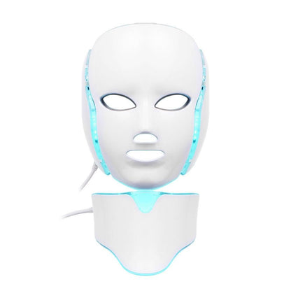 PTD Photon LED Face and Neck Mask 7 Color LED Treatment Skin Whitening Firming Facial Beauty Mask Electric Anti Aging Mask - CSTrueBeauty