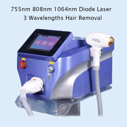 Spa Use Diode Laser Hair Removal Beauty Machine 755nm 808nm 1064nm Blue diode laser machine - CSTrueBeauty