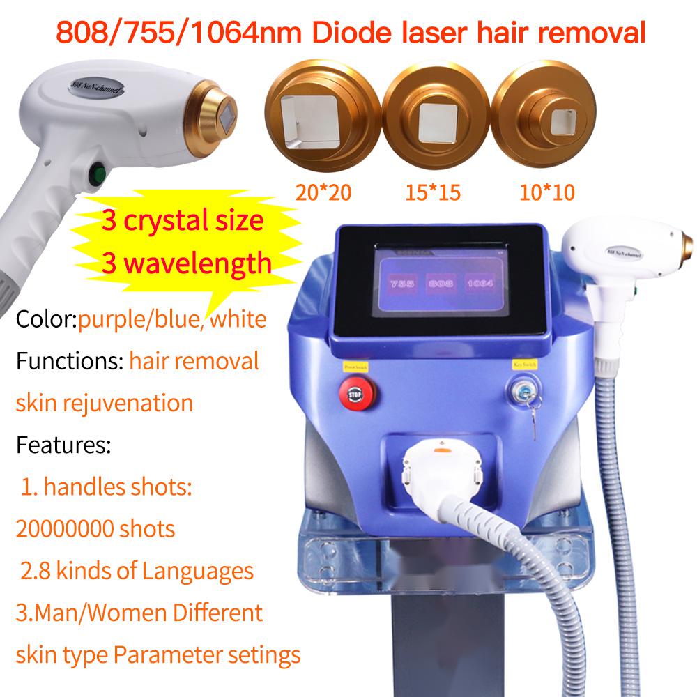 Spa Use Diode Laser Hair Removal Beauty Machine 755nm 808nm 1064nm Blue diode laser machine - CSTrueBeauty